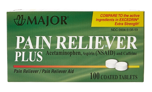 PAIN RELIEVER PLUS TABLET 100CT MAJOR