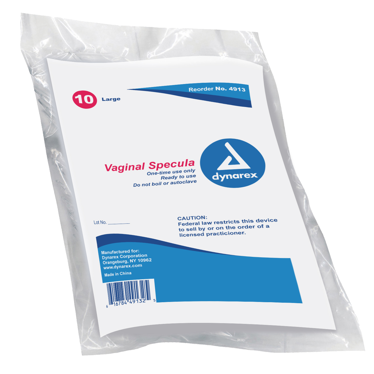 Vaginal Speculum - Disposable 10/pk Large