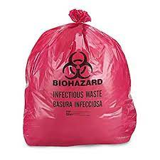 Red Biohazard bags 30.5 x 43 33 Gal 25ct