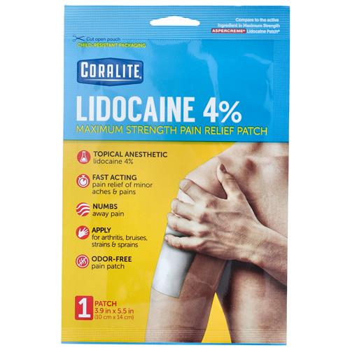 CORALITE PAIN RELIEF PATCH 4% LIDOCAINE