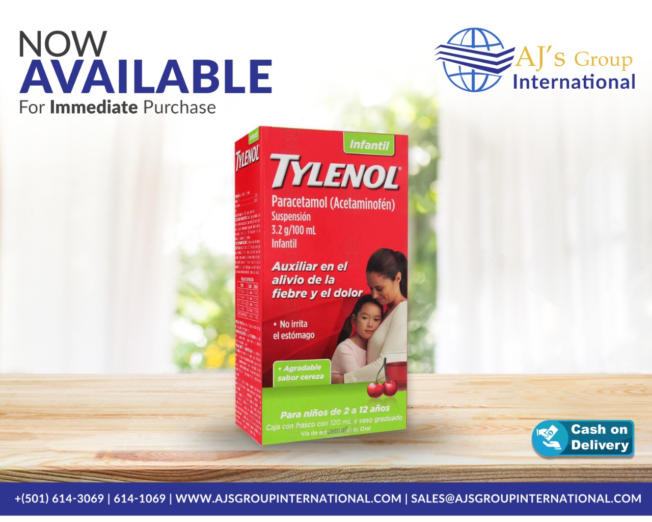 Tylenol Infants 3.2 g. 2-12 years (syrup)