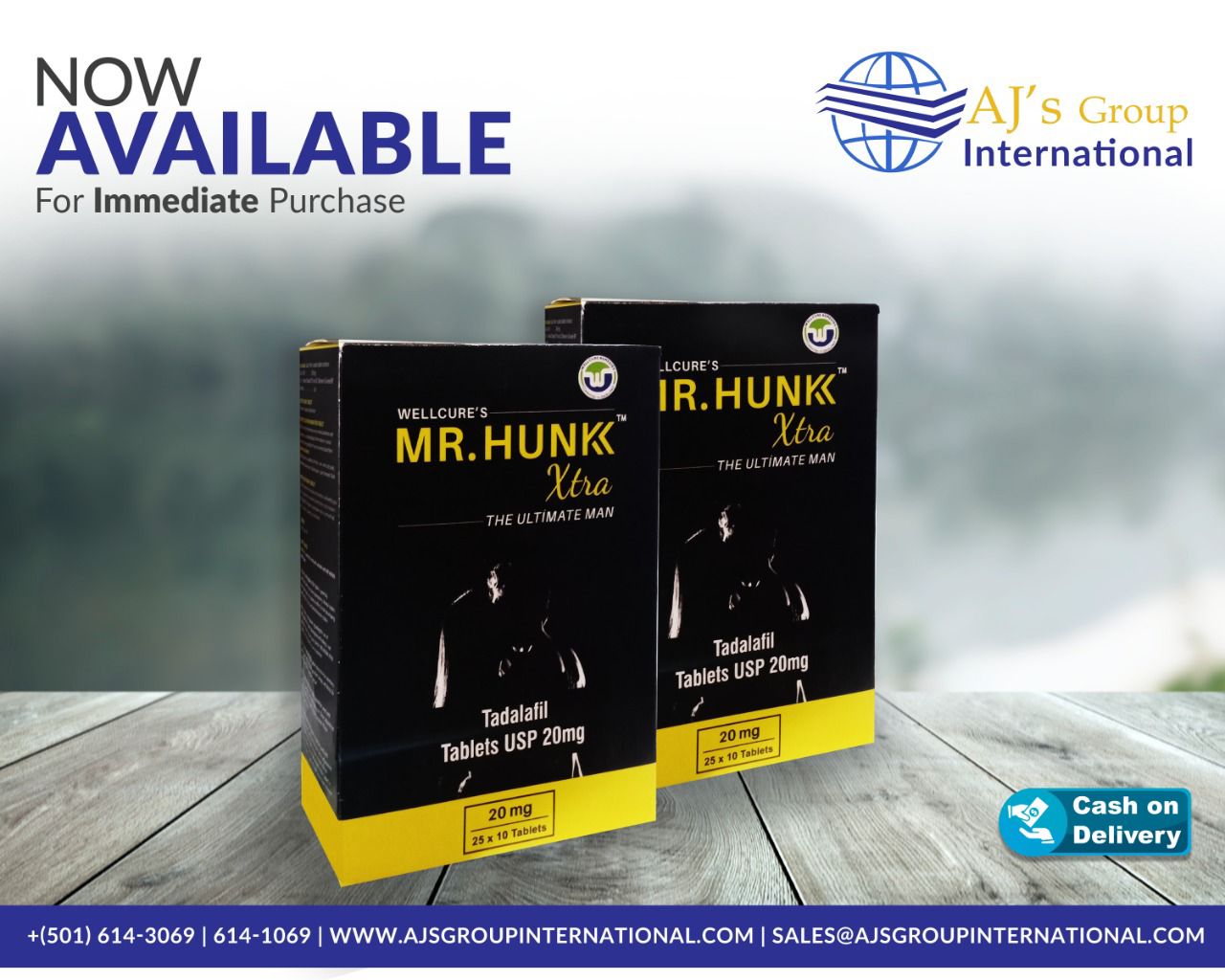 MR. HUNK EXTRA Tadalafil 20mg x 250/PK October /2024