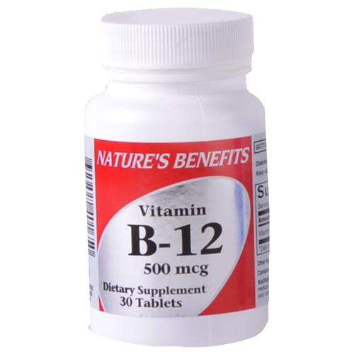 Nature's Benefits B-12 500 MCG Tablet August/2028