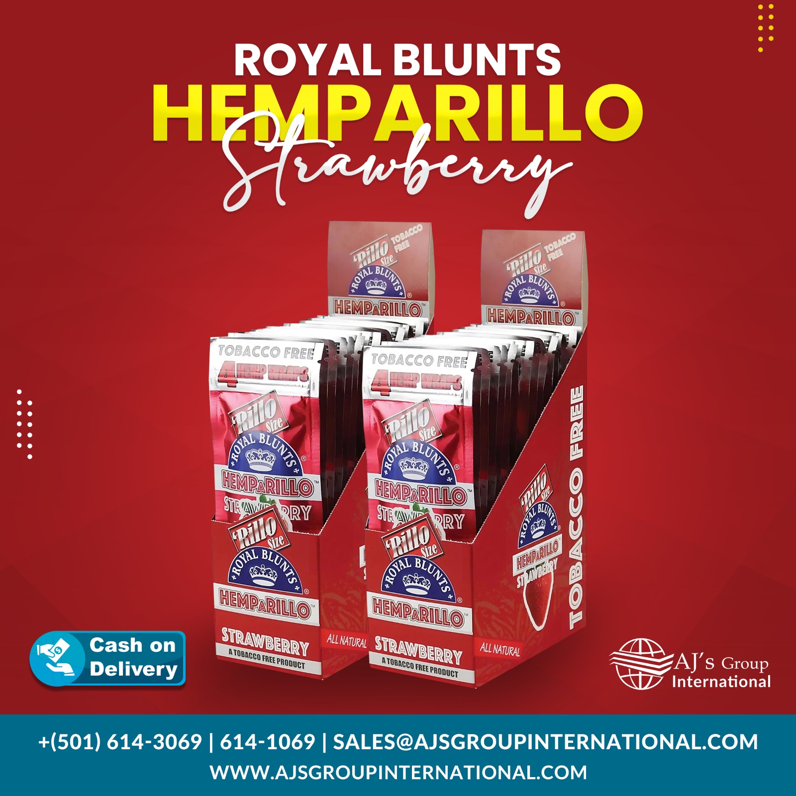 Royal Blunts Hemparillo Strawberry 15/pk 4 wraps