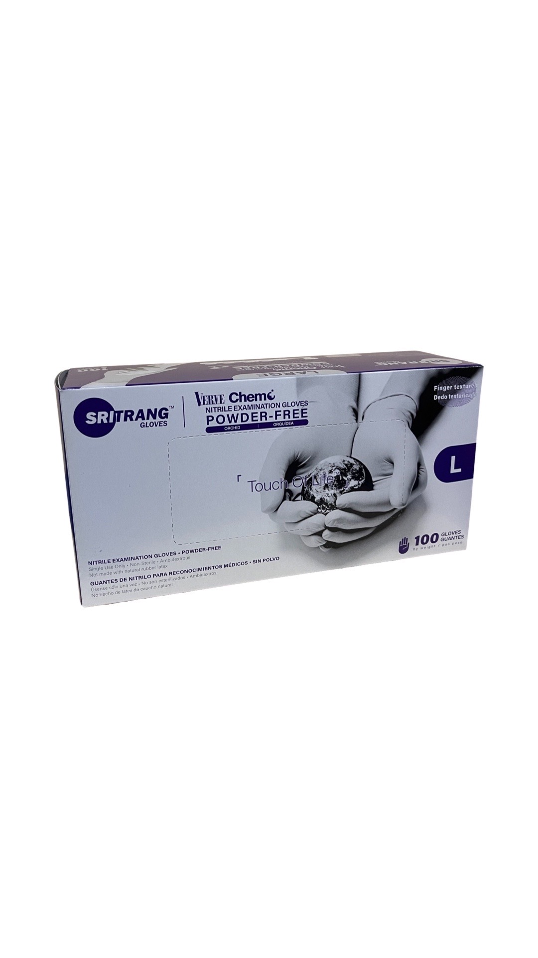 Verve Chemo Nitrile Examination Gloves 100/bx Large