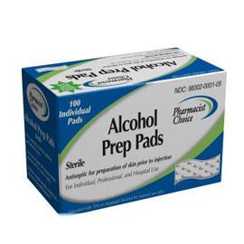 Pharmacist Choice Alcohol prep pads 100ct