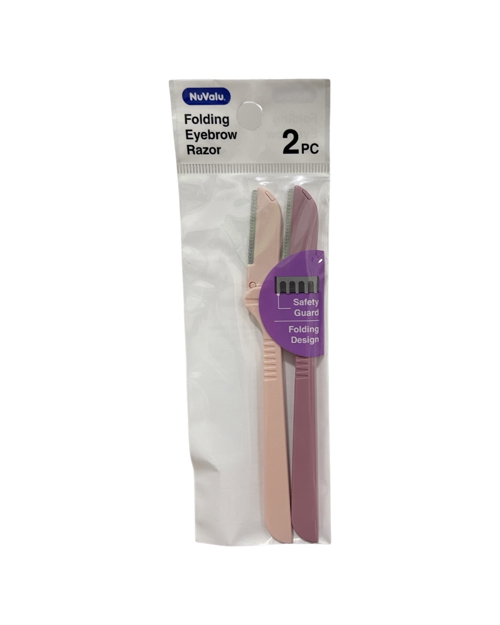 NUVALU EYEBROW RAZOR FOLDABLE 2 PCS