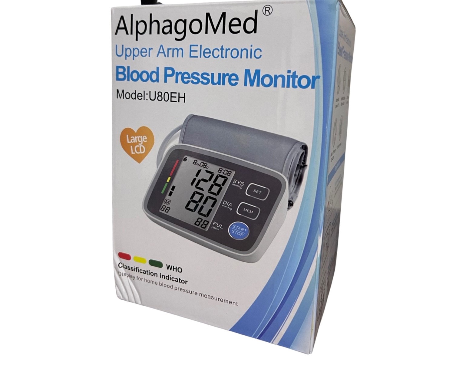 Alphagomed Accurate Blood Pressure Monitor for Upper Arm Adjustable BP Cuff
