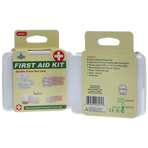 First Aid Kit in Plastic Case