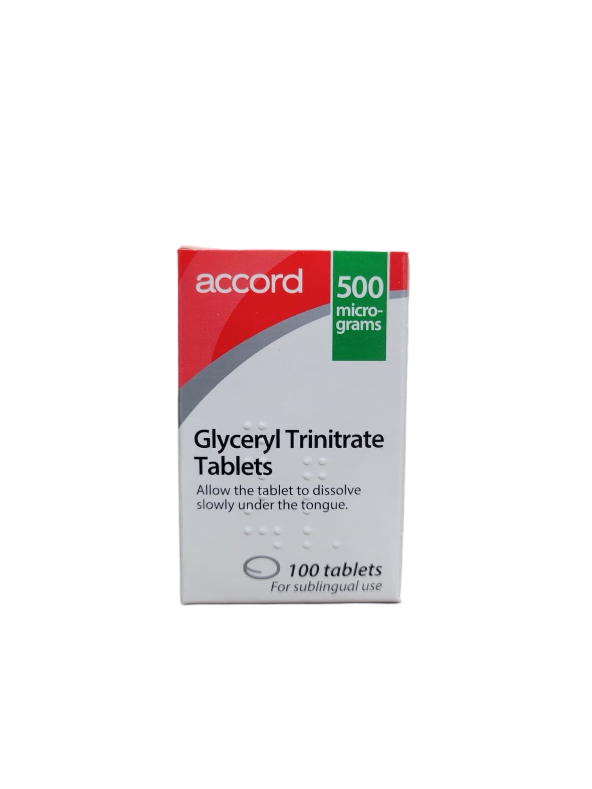 Glyceryl Trinitrate 500mcg x 100 August/2025