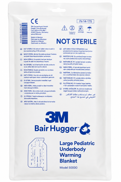 3M BLANKET PEDIATRIC FULL UNDERBODY. 36"W X 33" L INCH. FORCED AIR WARMING BAIR HUGGER. 55501 Each