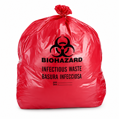 Red Biohazard bags 30.5 x 43 33 Gal 25ct