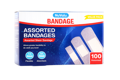 NUVALU BANDAGE 100PC ASST