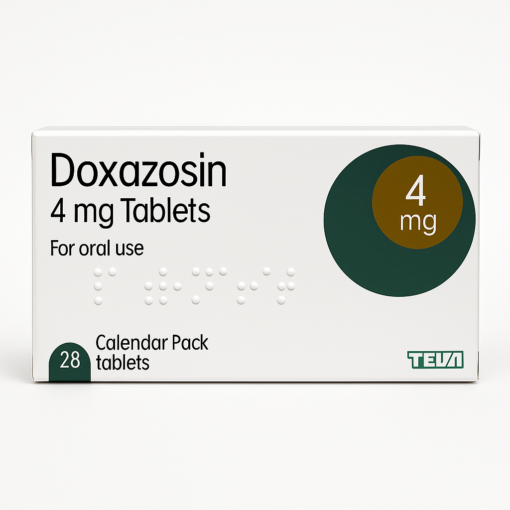 Doxazosin Tablets 4mg x 28 August /2027