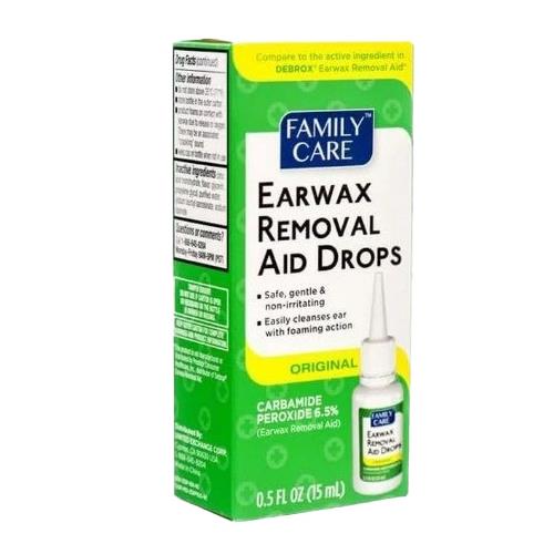 FAMILY CARE EAR WAX REMOVAL DROPS 0.5Z