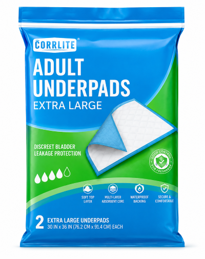 2CT CORALITE ADULT UNDERPADS 23.5x35'' EXTRA LARGE