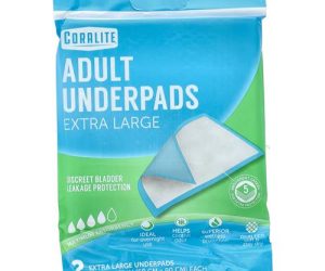 2CT CORALITE ADULT UNDERPADS 23.5x35'' EXTRA LARGE