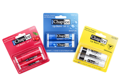2pk Chap Ice Lip Balm Original, Medicated , Cherry And Strawberry