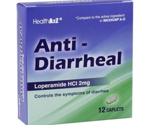 A2Z 12CT ANTI-DIARRHEAL LOPERAMIDE 2MG CAPLETS (COMARE TO IMMODIUMA-D) OTC