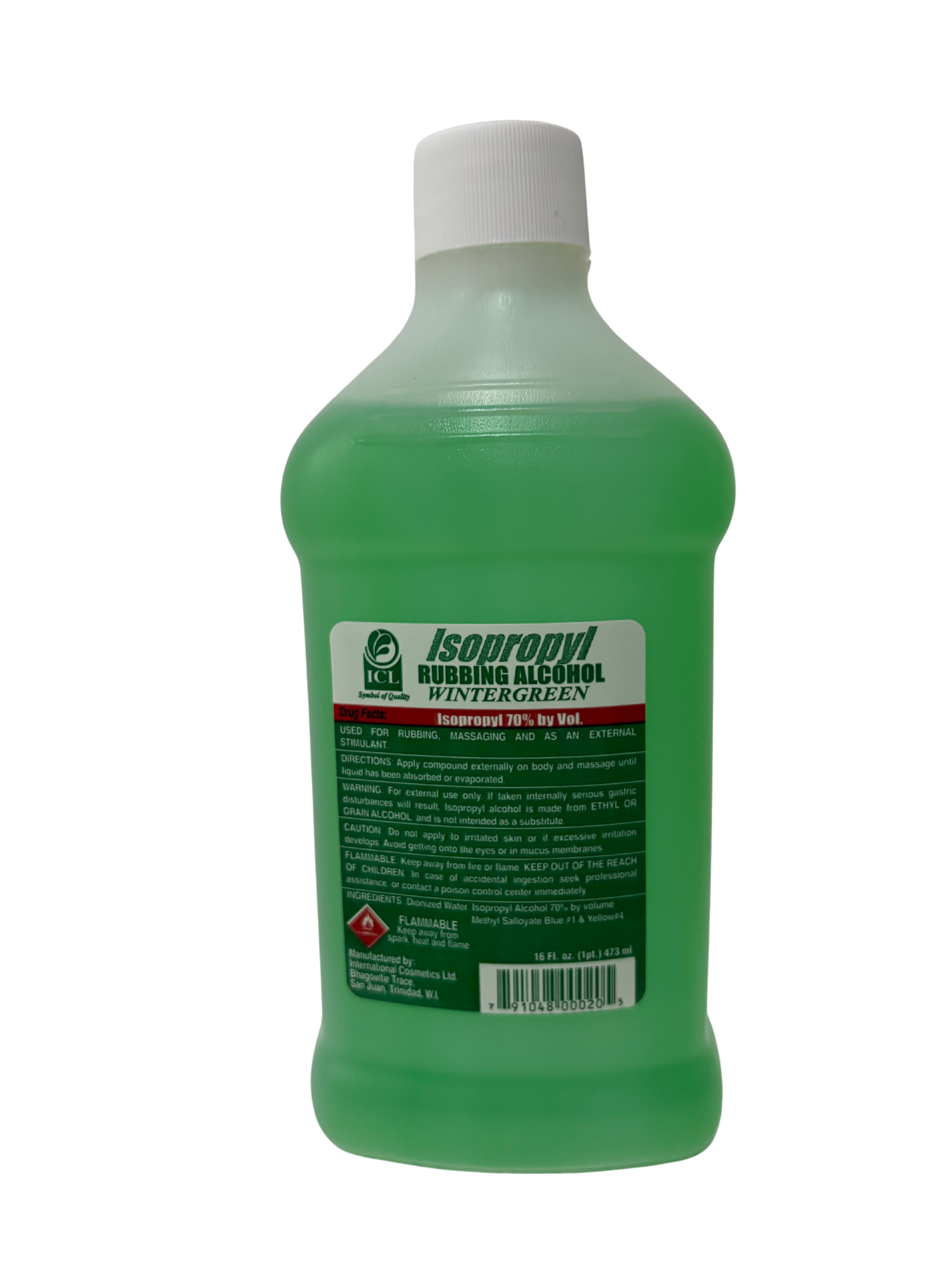 Green Alcohol 70% 16oz - 12/case