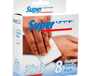 Sterile Gauze Pads Superband 3x3 8ct