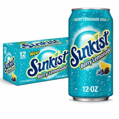 Sunkist Soft Drink 12/12 oz  Berry Lemonade