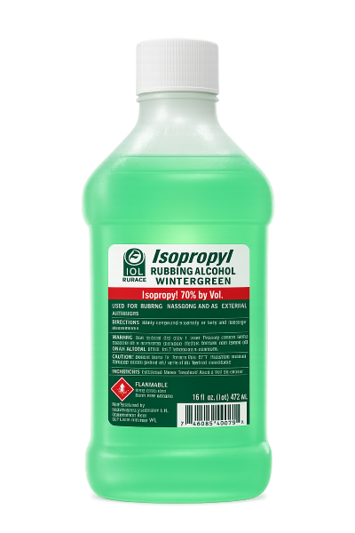 Green Alcohol 70% 16oz - 12/case