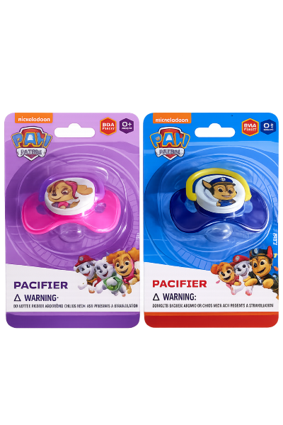 PACIFIER W/PAW PATROL PRINT ASST COLOR & DESIGN