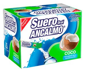 Suero Ancalmo Coconut Dispenser of 53 Sanchets Coconut &  Fruits Vitamins Flavor