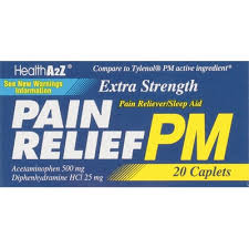 HEALTHA2Z PAIN RELIEF PM 500MG/20 CAPLETS