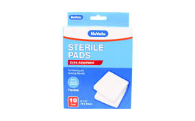 NUVALU GAUZE PADS 3IN X 3IN 10PC STERILE