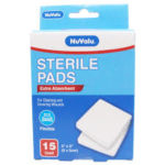 NUVALU GAUZE PADS 2IN X 2IN 15PC STERILE