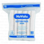 NUVALU COSMETIC PADS 80CT SQUARE