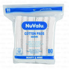 NUVALU COSMETIC PADS 80CT SQUARE