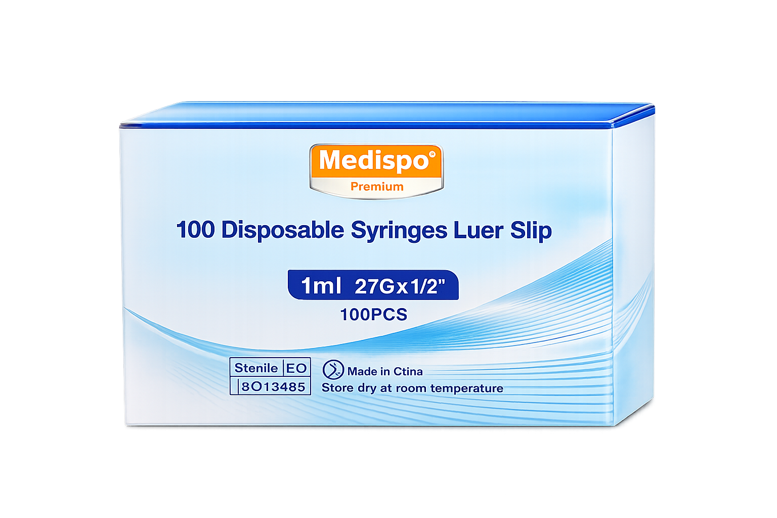 1ml Syringe with Needle 27G x 1/2" x 100