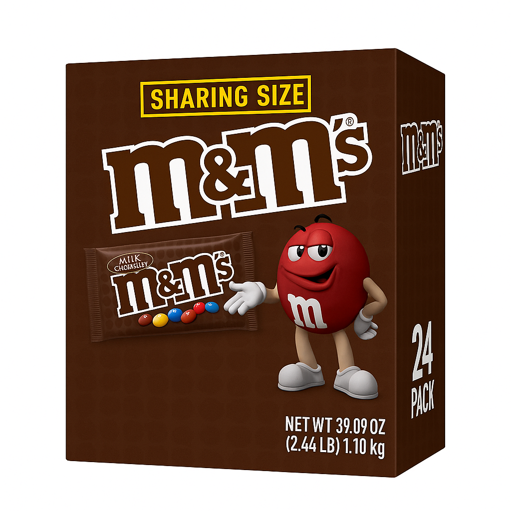 M&M Chocolate Candy 24/45gm