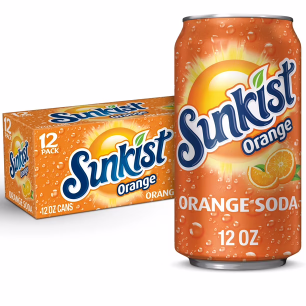 Sunkist Soft Drink 12/12oz Orange