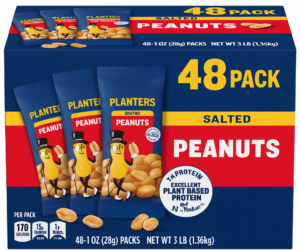 Planters Snack- Variety Pack 48/1oz Salted Peanuts