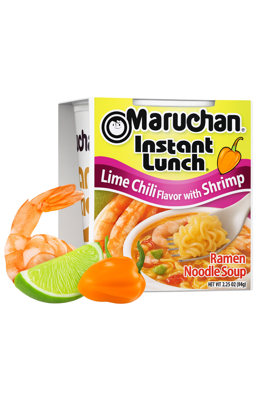 Maruchan Ramen Cup Noodles 12/2.25oz- Lime Chili w/ Shrimp