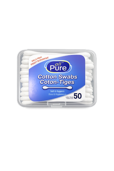 AllPure Cotton Swabs Soft & Hygienic 50ct