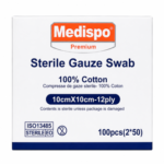 Sterile Gauze Swabs (Pads) 4" x 4" 12 ply 2pcsx50/pk