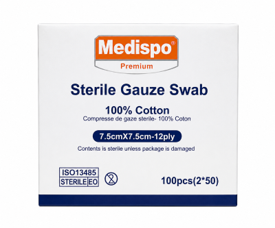 Gauze pads (swabs) Sterile 3” x 3” x 12ply 2pcs per pack 50/bx