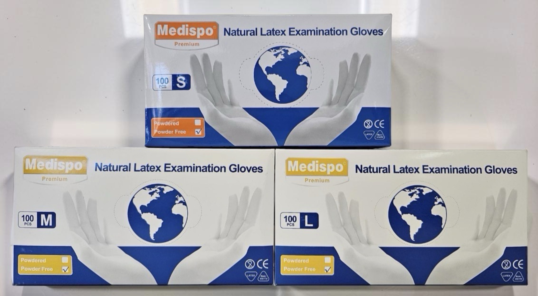 Natural Latex Examination Gloves, 100/bx Large