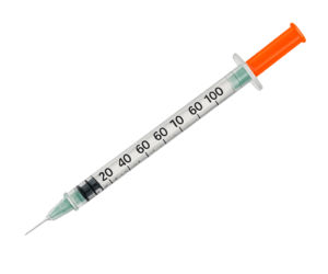 Insulin Syringe 29G 1cc 1/2" 100/bx